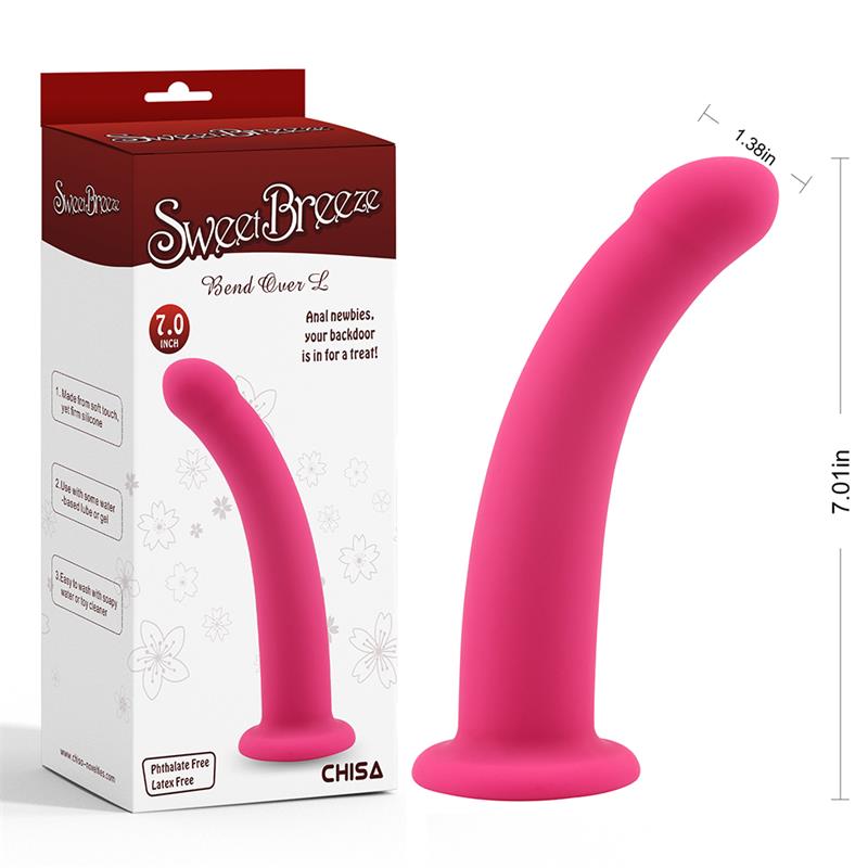 CHISA - DILDO BEND OVER SIZE L PINK