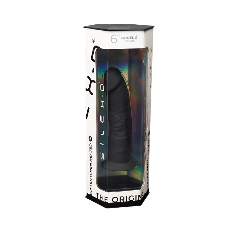 SILEXD - DILDO DUAL DENSITY MOD. 2 - 6 BLACK