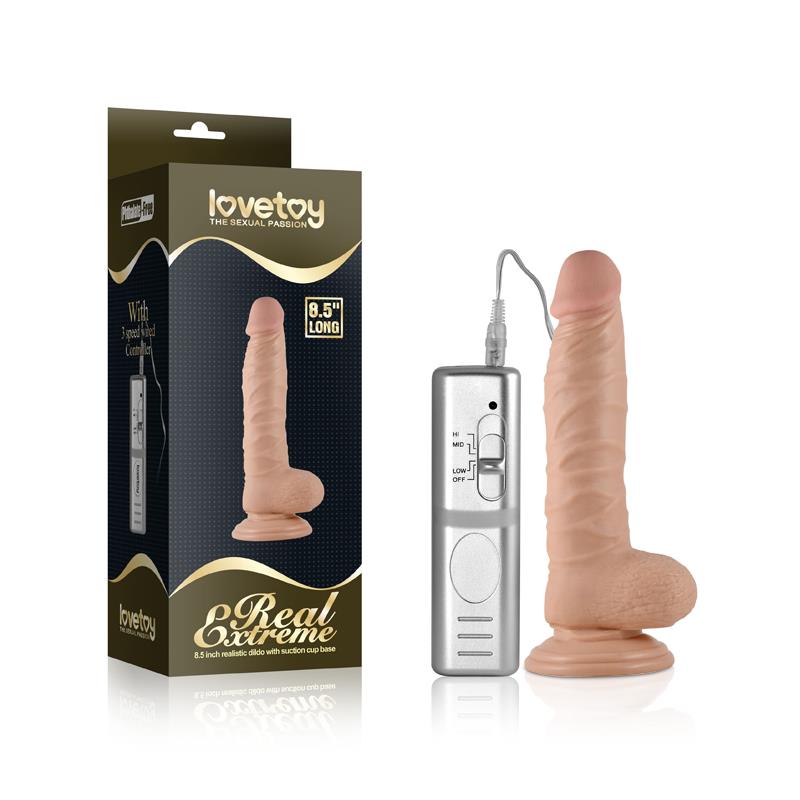 LOVETOY - DILDO REAL EXTREME WITH VIBRATION 8.5 FLESH