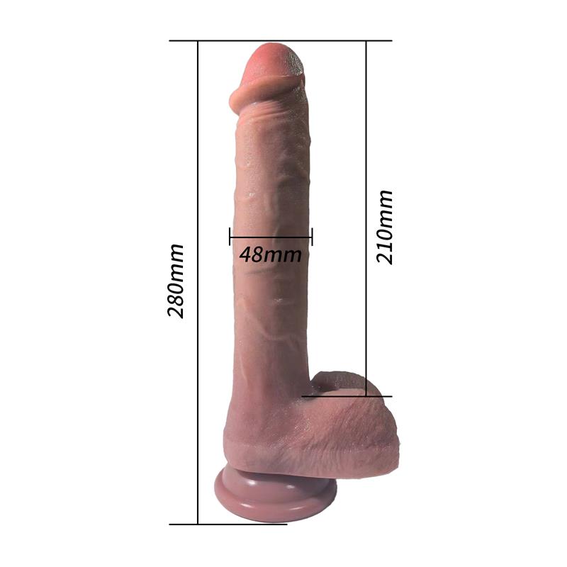 URBAN SKY - DILDO WITH VIBRATION, THRUSTING AND HEATING 28 CM