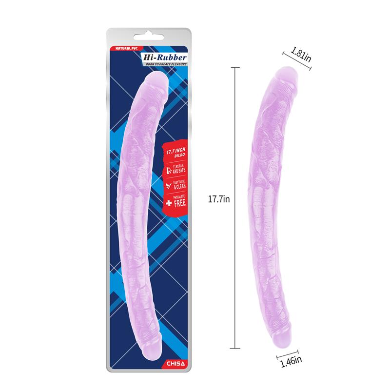 CHISA - DOUBLE DILDO 17.82 - 45CM PURPLE