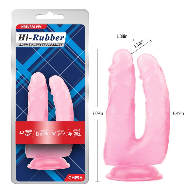 CHISA - DOUBLE DILDO 6.3 - 18CM PINK