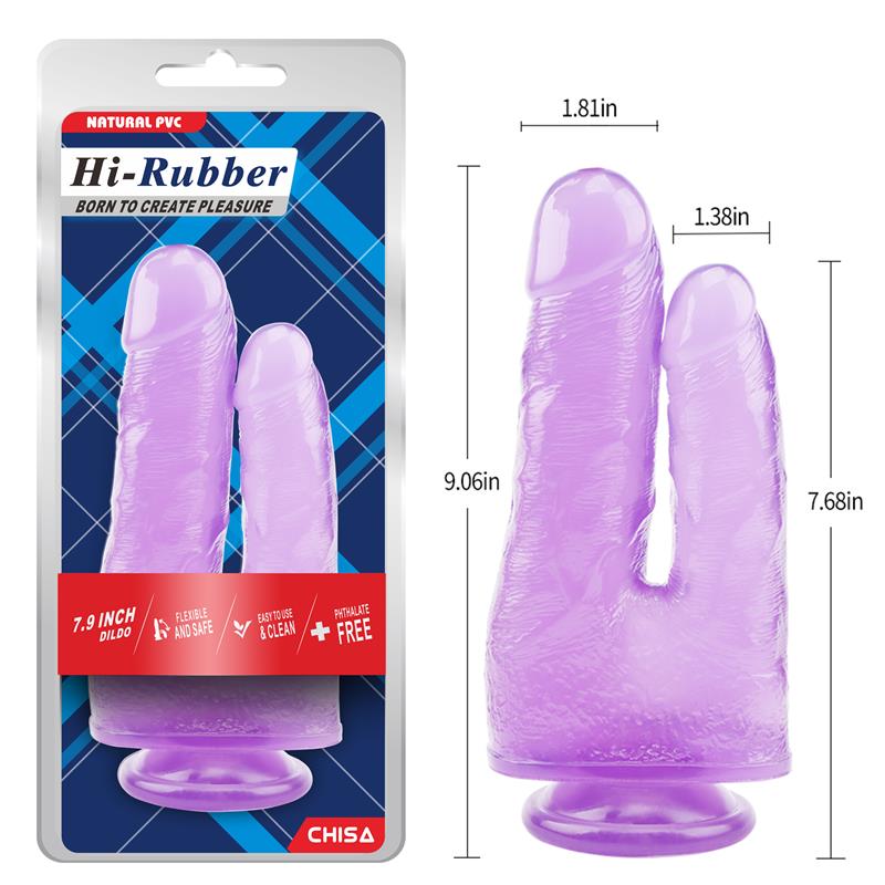 CHISA - DOUBLE DILDO 7.9 - 23CM PURPLE