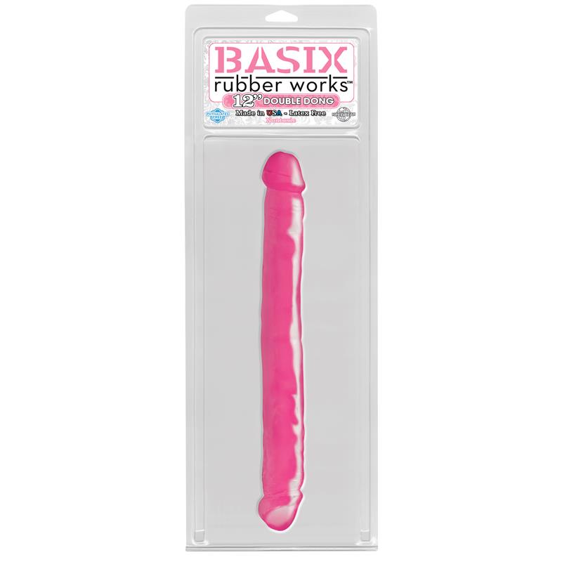BASIX RUBBER WORKS - DOUBLE DONG 30.50 CM COLOUR PINK