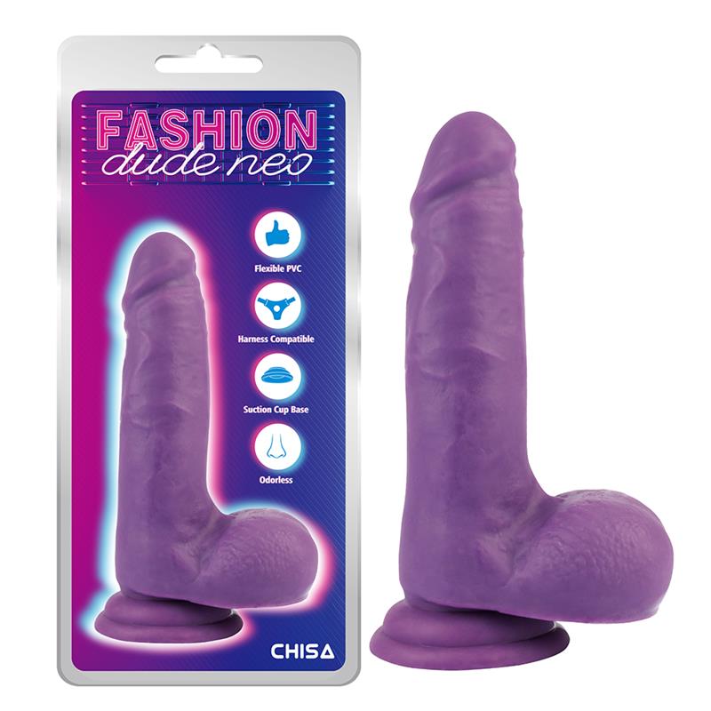 CHISA - DUAL DENSITY DILDO 7 - 18 CM PURPLE