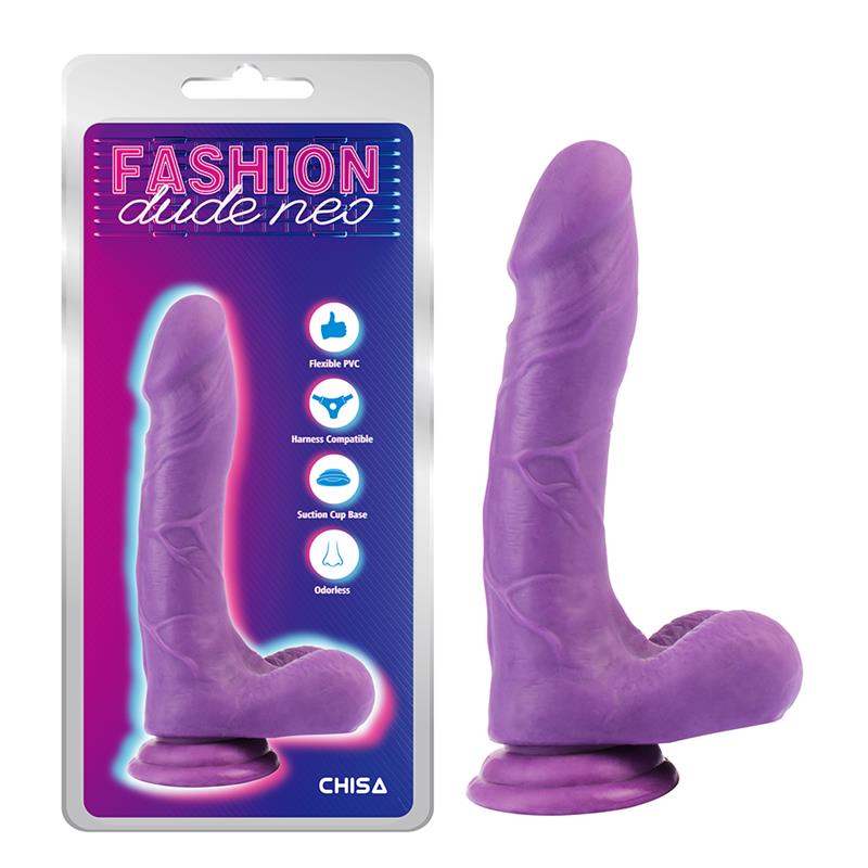 CHISA - DUAL DENSITY DILDO PURPLE 8
