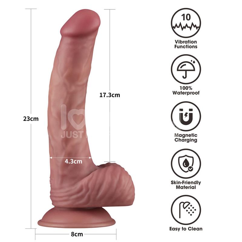 LOVETOY - DUAL DENSITY DILDO WITH VIBRATION 9