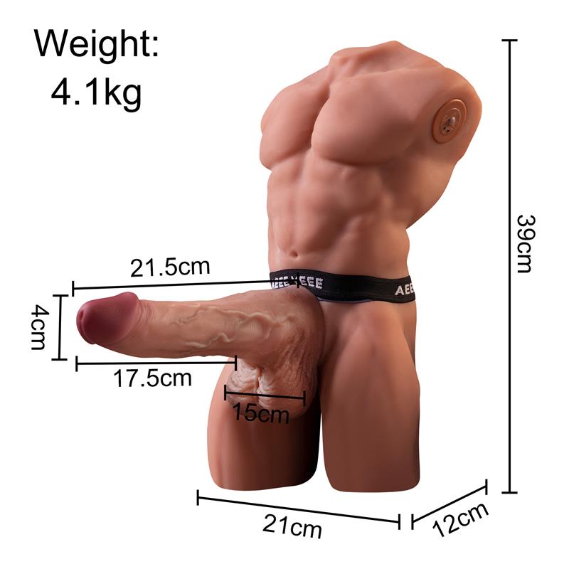 XISE - ELY TORSO WITH DETACHABLE DILDO, THRUSTING AND APP 4.1 KG