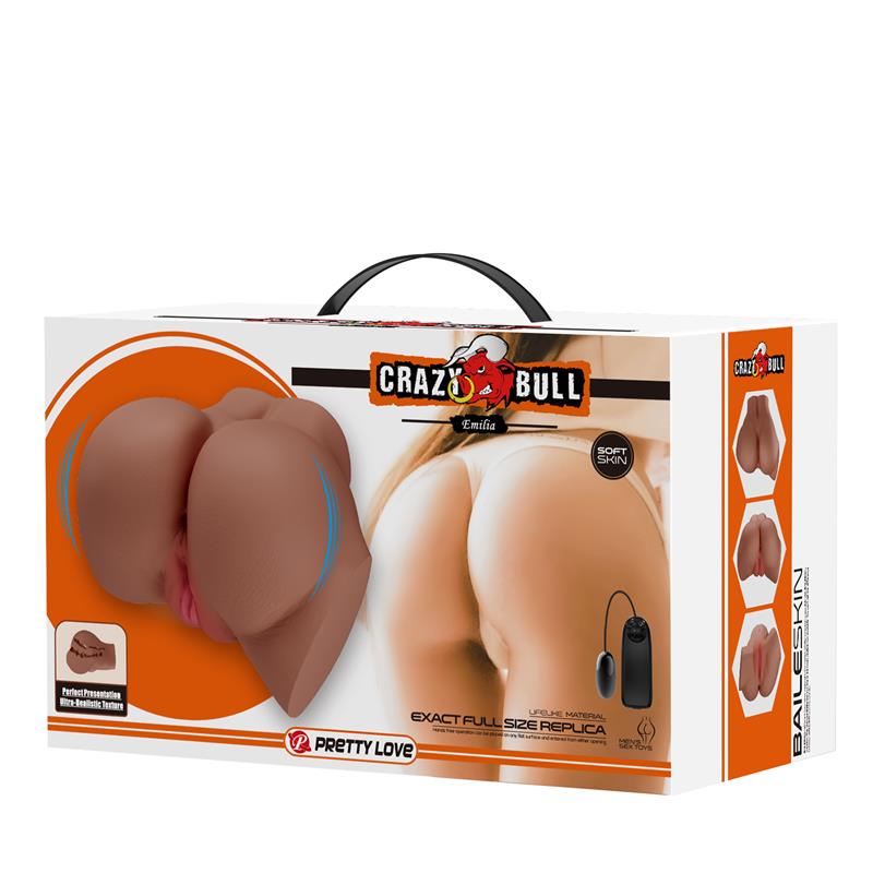 CRAZY BULL - EMILIA VIBRATING MASTURBATOR VAGINA AND ANUS