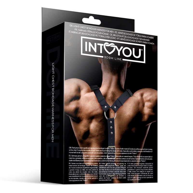 INTOYOU BDSM LINE - FABRIO MALE CHEST BONDAGE HARNESS VEGAN LEATHER