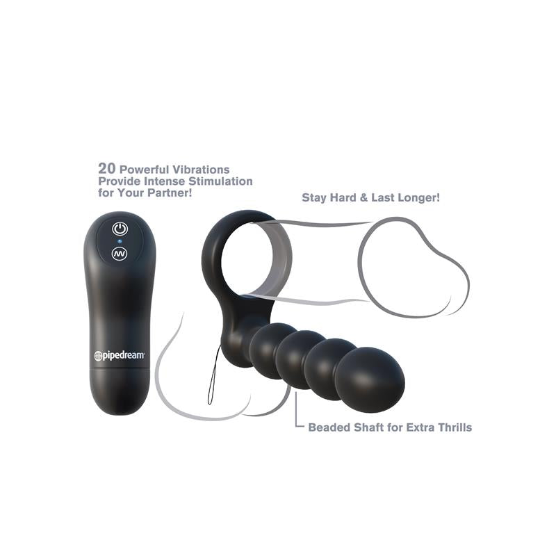 FANTASY C-RINGZ - FANTASY C-RINGZ REMOTE CONTROL DOUBLE PENETRATOR BLACK