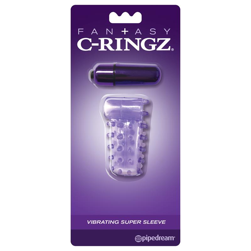 FANTASY C-RINGZ - FANTASY C-RINGZ VIBRATING COCK SLEEVE PURPLE