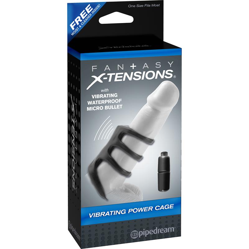 FANTASY X-TENSIONS - FANTASY X-TENSIONS VIBRATING POWER CAGE-BLACK