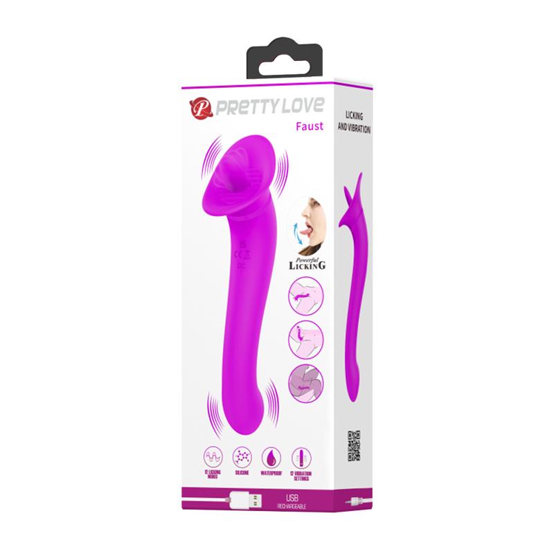 PRETTYLOVE - FAUST LICKING VIBRATOR USB