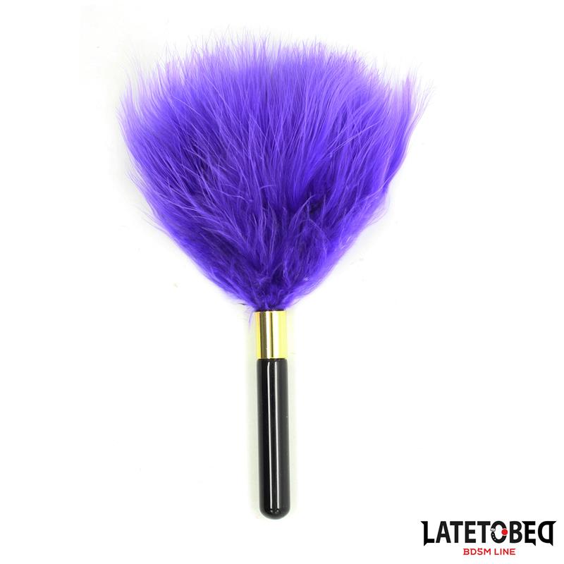 LATETOBED BDSM LINE - FEATHER TICKLER MINI PURPLE 18CM