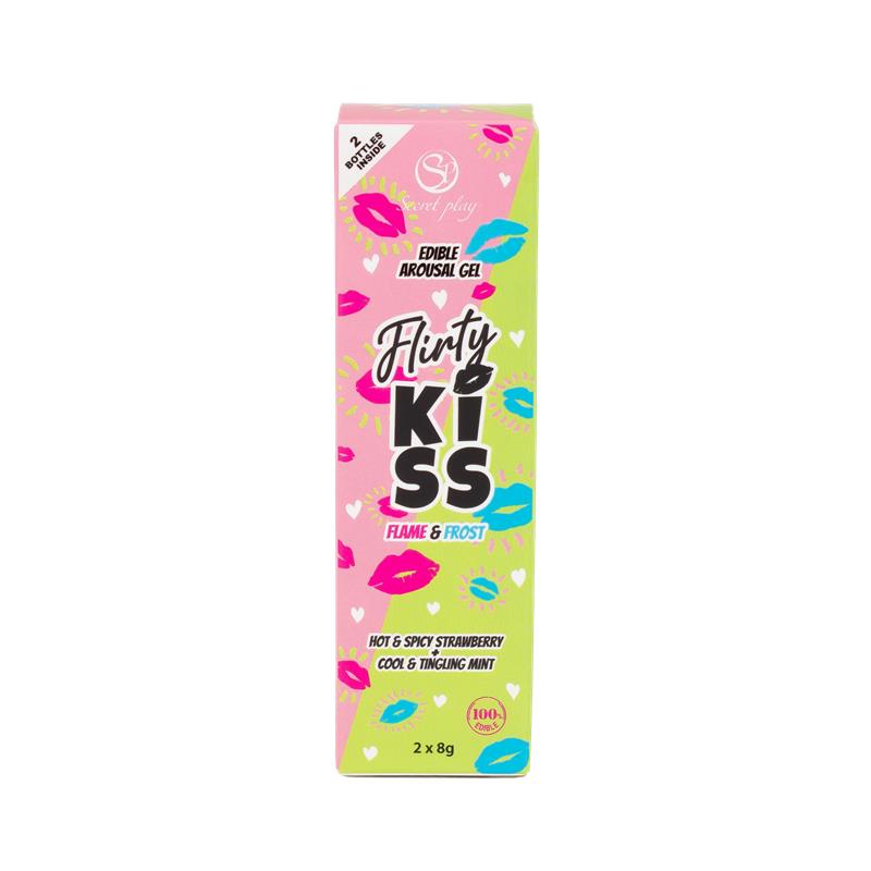 SECRET PLAY - FLIRTY KISS STRAWBERRY AND MINT ORAL SEX GELS 2X8G