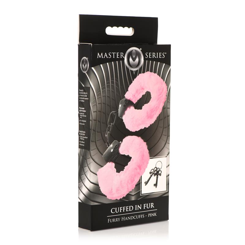 MASTER SERIES - FURRY HANDCUFFS PINK