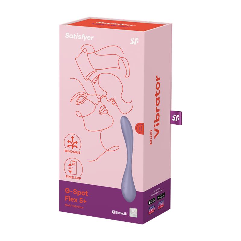 SATISFYER - G-SPOT FLEX 5+ MULTI VIBRATOR WITH SATISFYER CONNECT APP LILAC