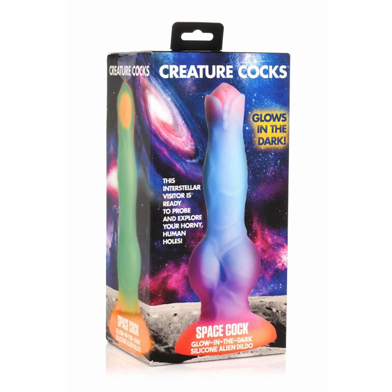 CREATURE COCKS - GLOW-IN-THE-DARK ALIEN DILDO 8.5