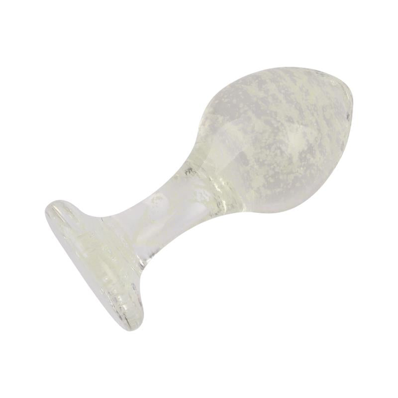 CHISA - GLOWS KINKY GLASS BUTT PLUG GLOWS IN THE DARK 3.8