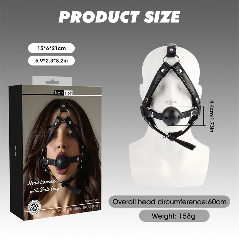 CHISA - HEAD HARNESS WITH BREATHABLE BALL GAG