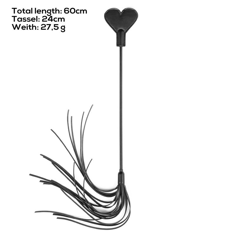 LATETOBED BDSM LINE - HEART PADDLE WITH FLOGGER 60 CM