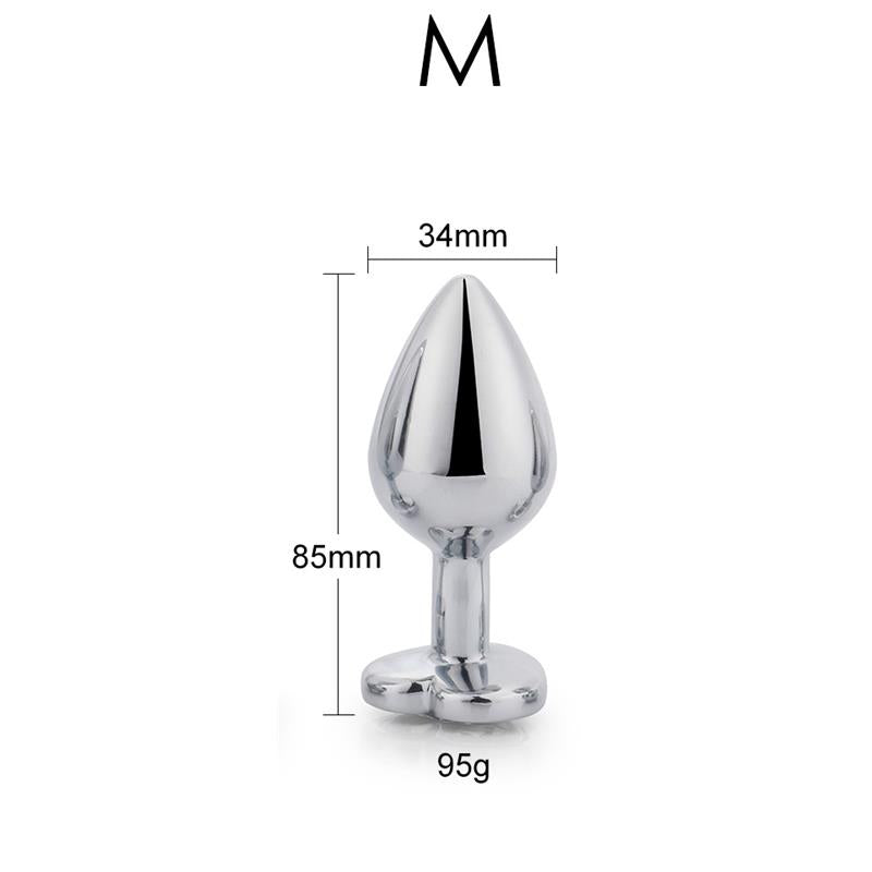 AFTERDARK - HEART SHAPED BUTT PLUG WHITE SIZE M