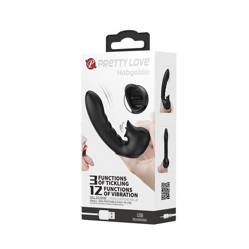 PRETTYLOVE - HOBGOBLIN FINGER SLEEVE VIBRATION AND STIMULATING TONGUE