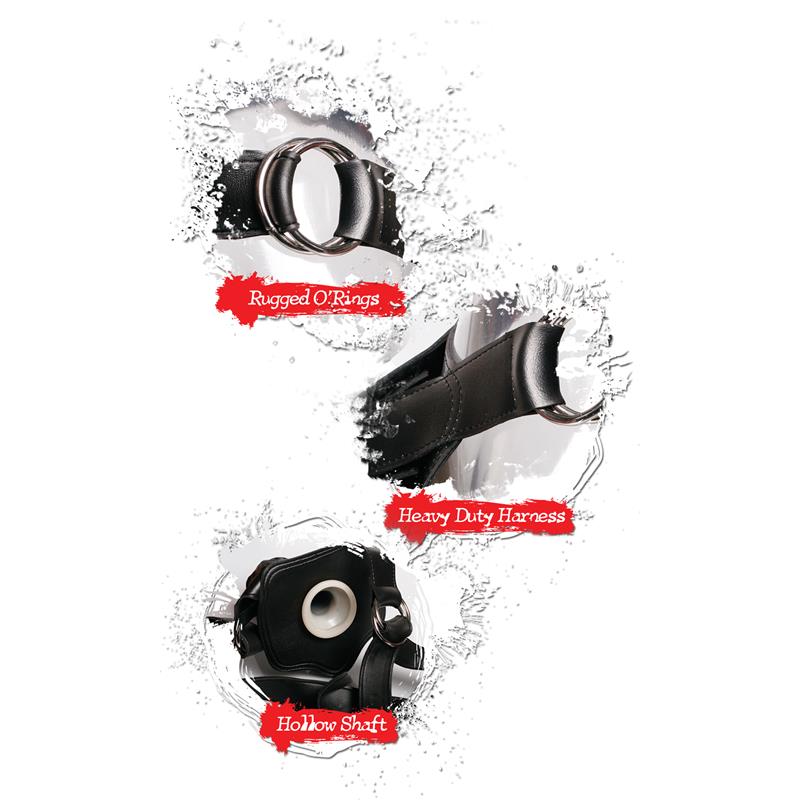 FETISH FANTASY EXTREME - HOLLOW STRAP-ON 30,5 CM BLACK