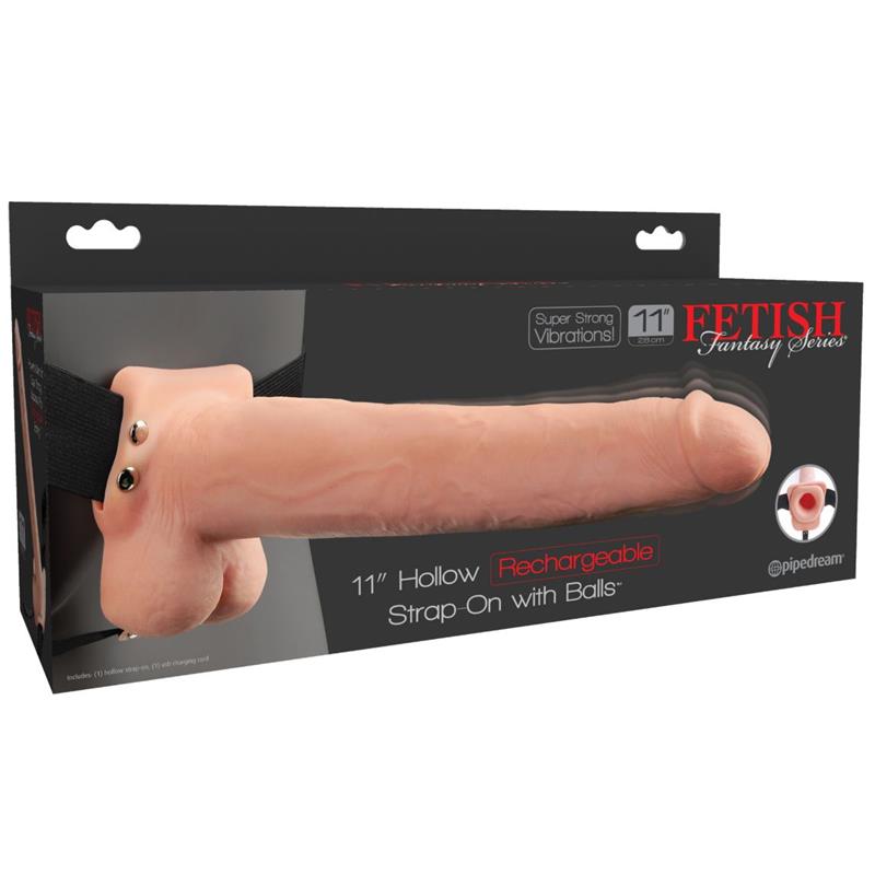 FETISH FANTASY SERIES - HOLLOW STRAP-ON WITH DILDO WITH VIBRATION 11