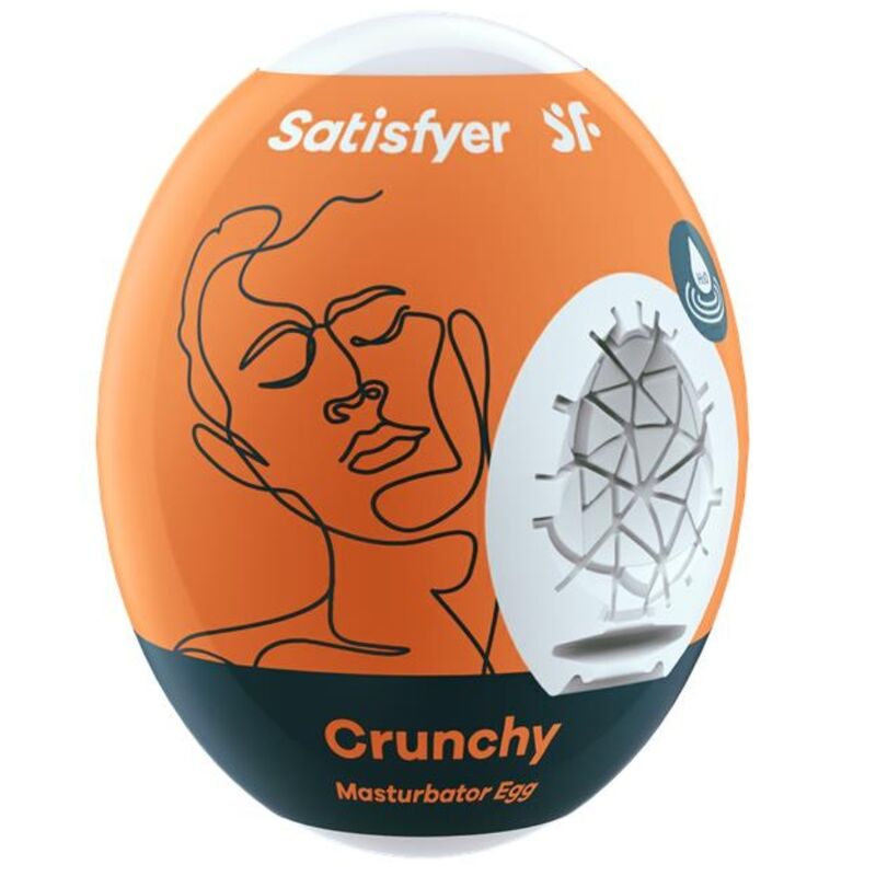 SATISFYER - MASTURBADOR TIPO HUEVO CRUNCHY