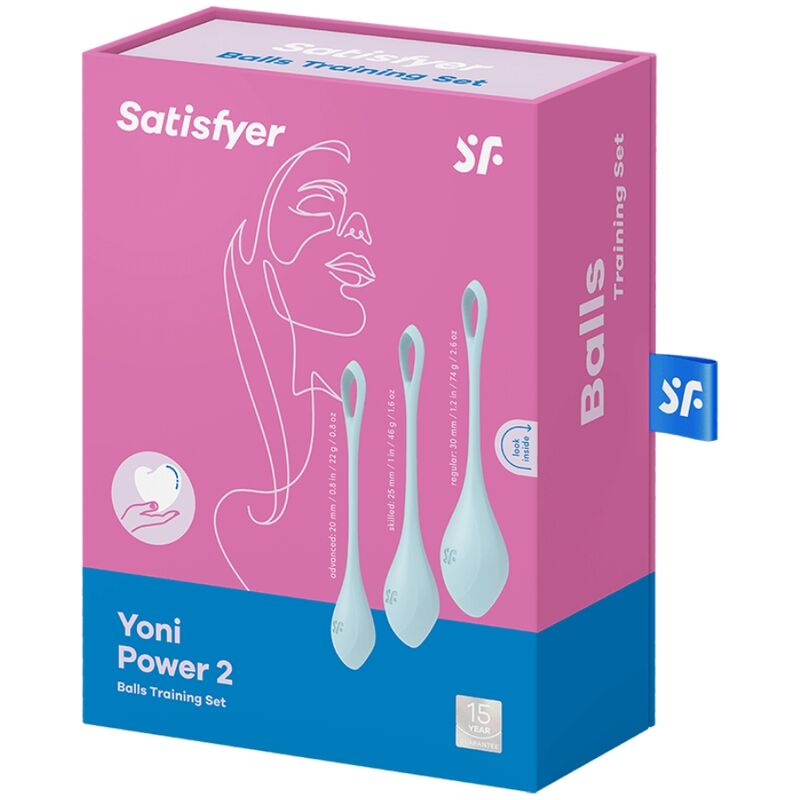 SATISFYER - COFFRET D'ENTRAÎNEMENT YONI POWER 2 BLEU