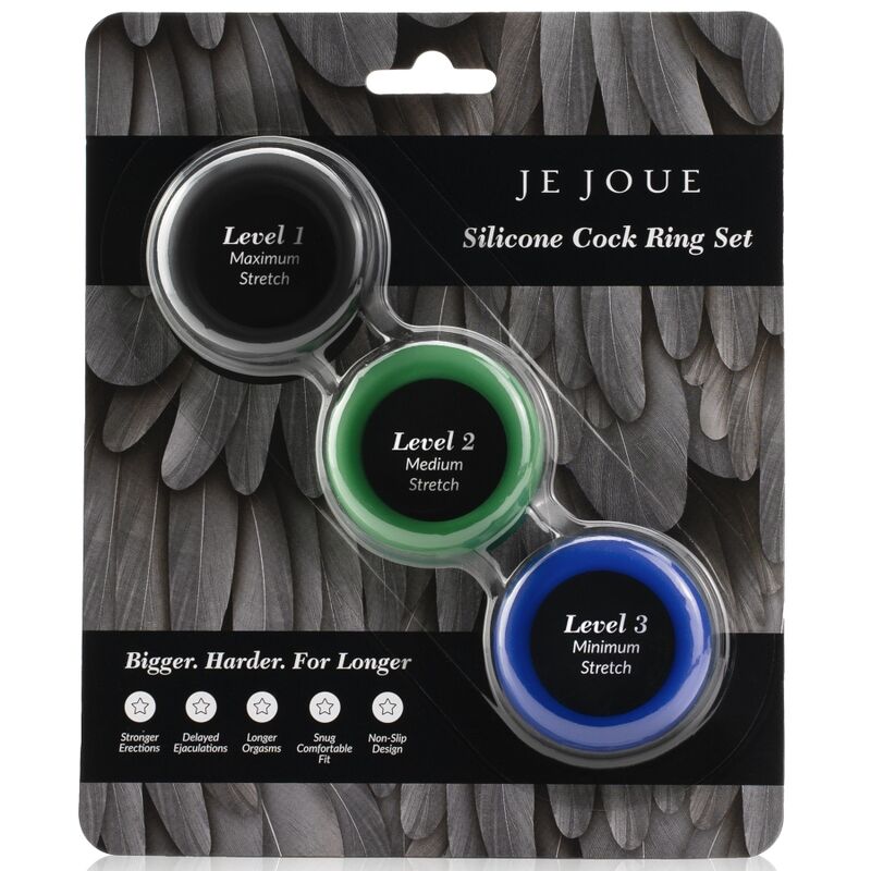 JE JOUE - ENSEMBLE DE PÉNIS EN SILICONE ANNEAUX EN SILICONE
