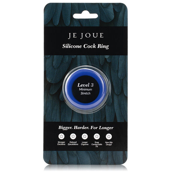JE JOUE - ANNEAU EN SILICONE BLEU - SERRAGE MINIMAL