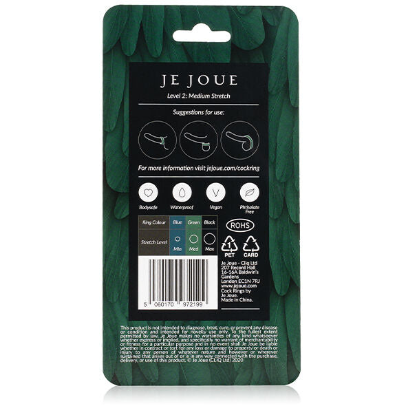 JE JOUE - ANNEAU EN SILICONE VERT - MEDIUM CHOKE