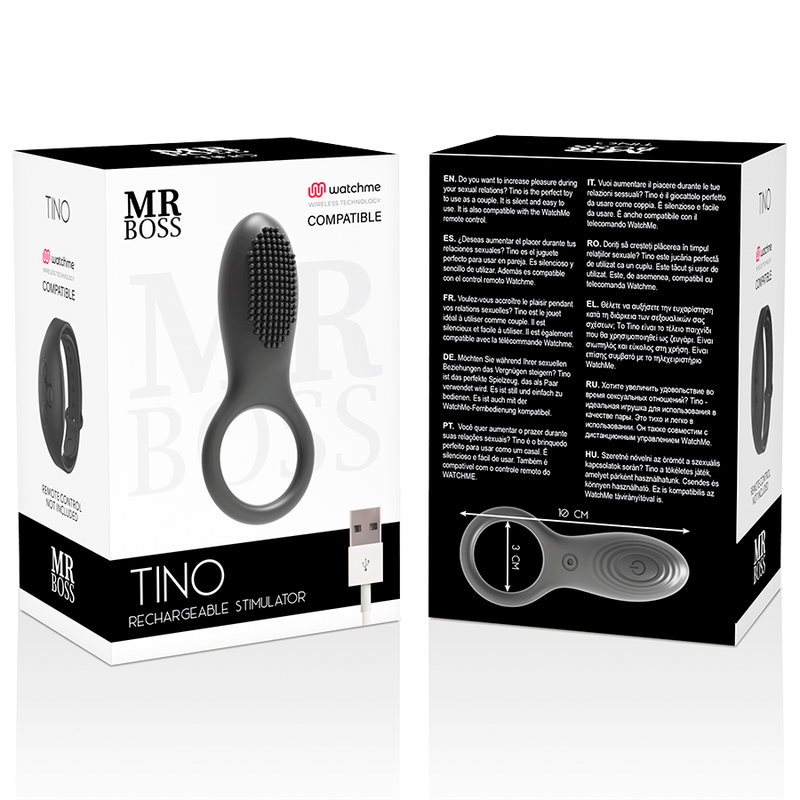 MR BOSS - ANNEAU STIMULANT TINO + TÉLÉCOMMANDE WATCHME
