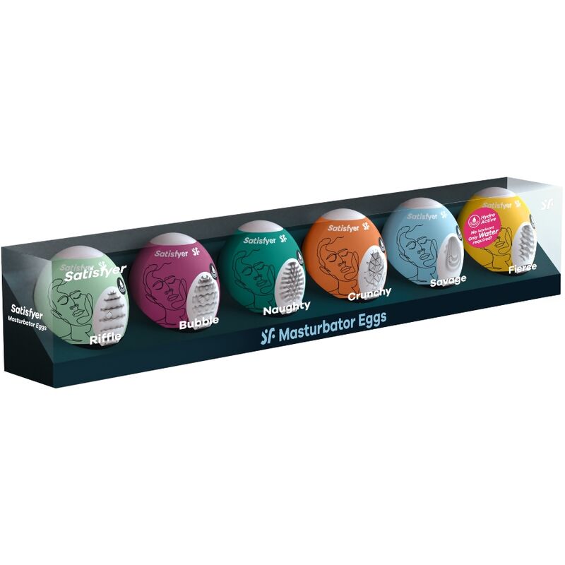 SATISFYER - SET DE 6 HUEVOS MASTURBADORES
