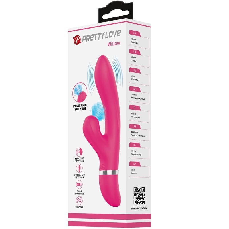 PRETTY LOVE - VIBRADOR CONEJITO WILLOW Y SUCCIÓN