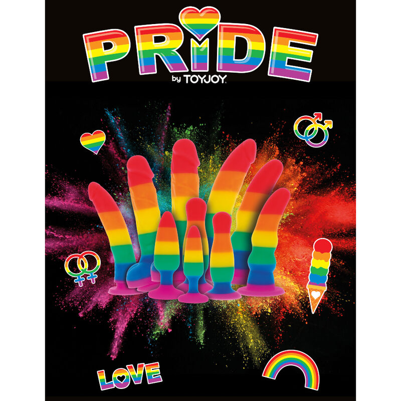 ORGULLO - DILDO BANDERA LGBT WAVE 17 CM