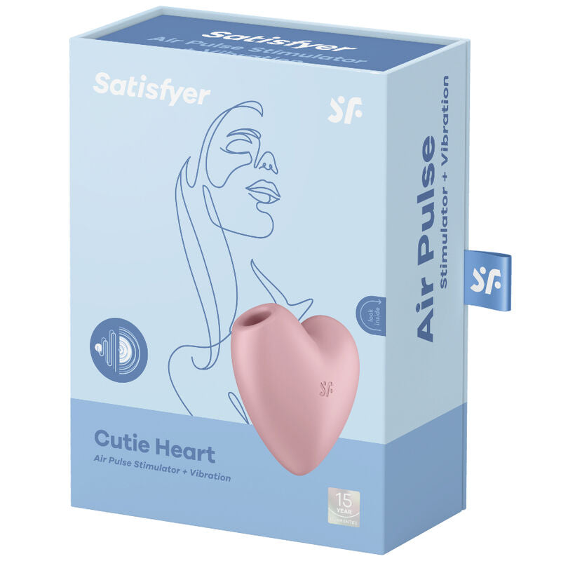 SATISFYER - CUTIE HEART AIR PULSE STIMULATOR & VIBRATOR
