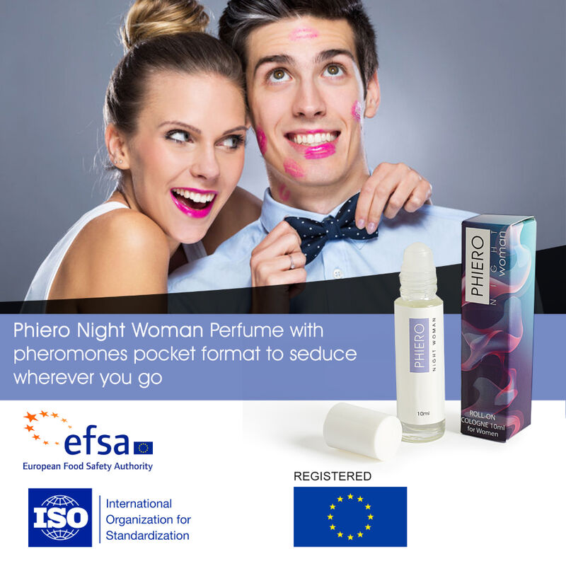 500 COSMETICS - PHIERO NIGHT WOMAN. PERFUME CON FEROMONAS EN FORMATO ROLL-ON PARA MUJER