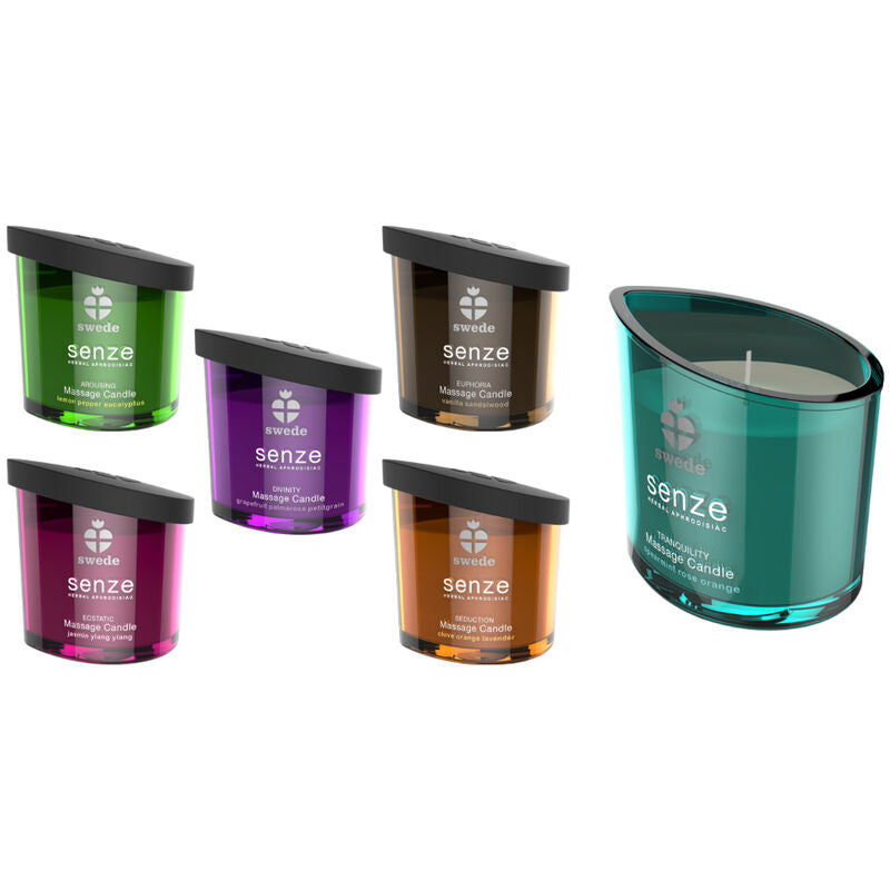 SWEDE - BOUGIE DE MASSAGE SENZE AROUSING - CITRON, POIVRE, EUCALYPTUS