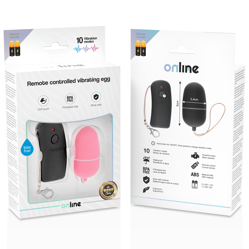 OEUF VIBRANT TÉLÉCOMMANDÉ EN LIGNE ROSE