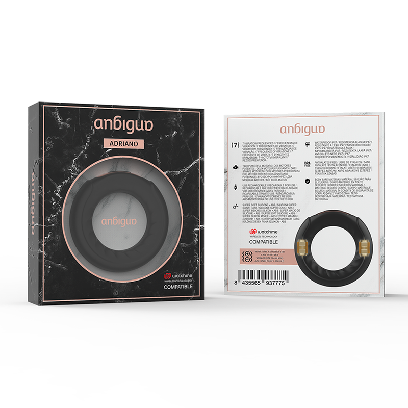 ANBIGUO - ANILLO VIBRADOR ADRIANO + CONTROL REMOTO WATCHME