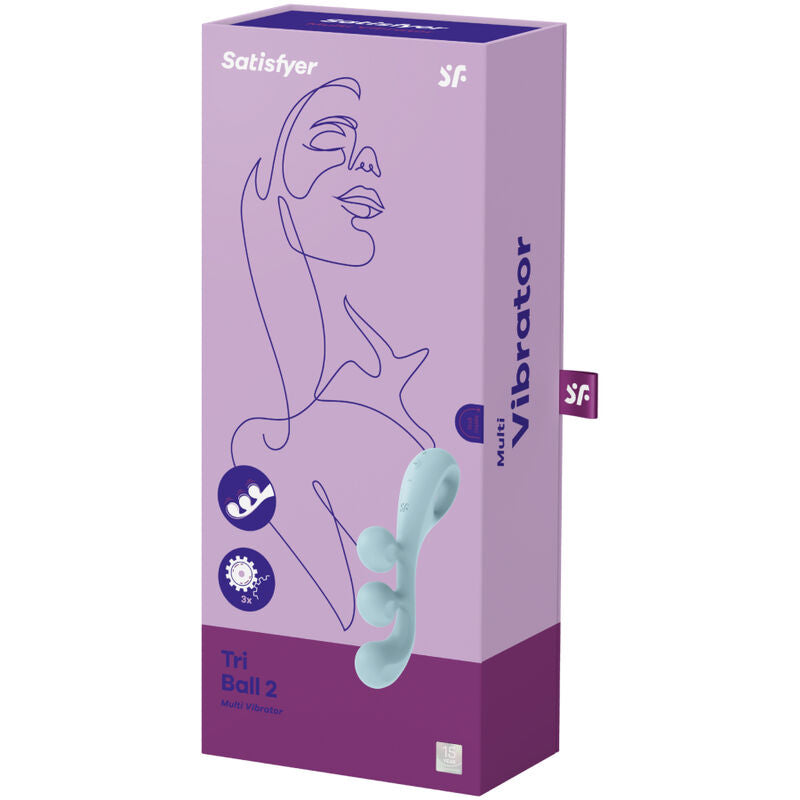 SATISFYER - TRI BALL 2 VIBRADOR MÚLTIPLE AZUL