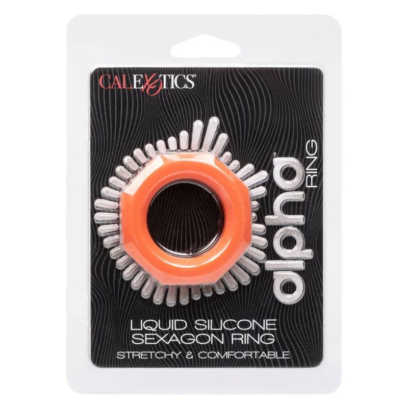 CALEXOTICS - ANILLO SEXAGON ALPHA NARANJA