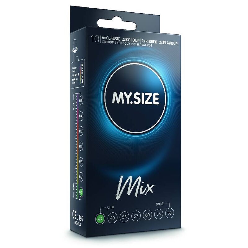 MY SIZE - MIX CONDOMES 47 MM 10 UNITÉS