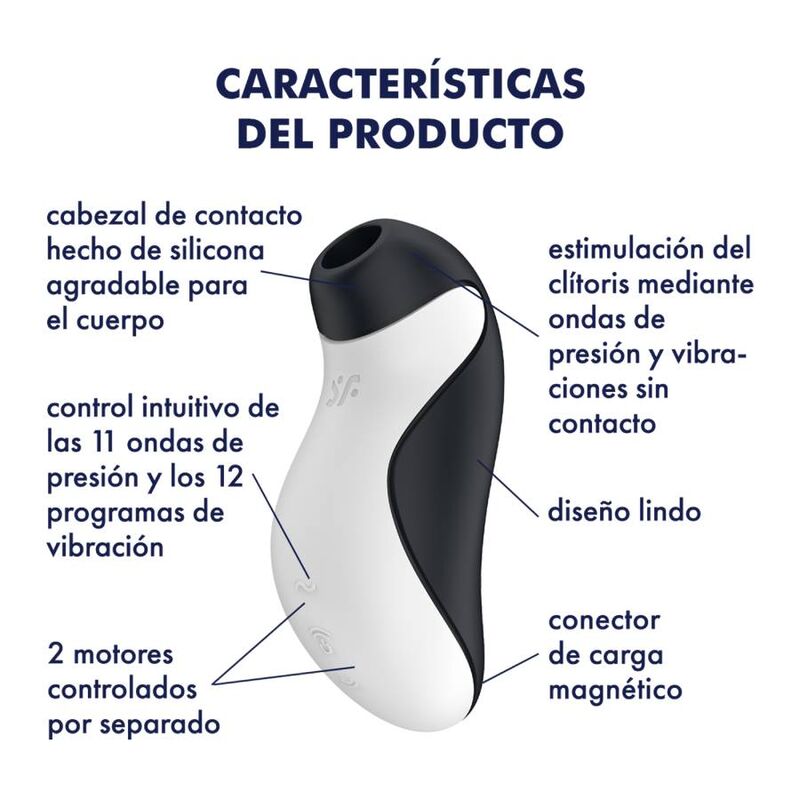 SATISFYER - ESTIMULADOR DE PULSO DE AIRE Y VIBRACIÓN ORCA