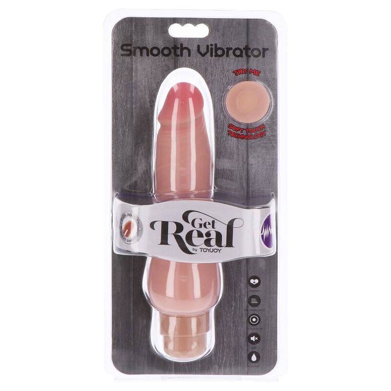 GET REAL - VIBRADOR DE DOBLE DENSIDAD DE TEXTURA SUAVE