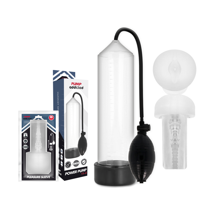 PUMP ADDICTED - RX3 TRANSPARENT AVEC MANCHON DE PLAISIR